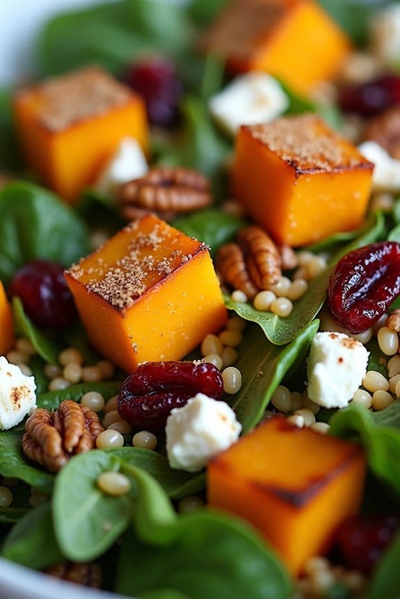 festive roasted squash salad