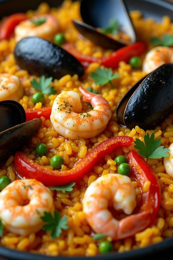 festive seafood paella recipe