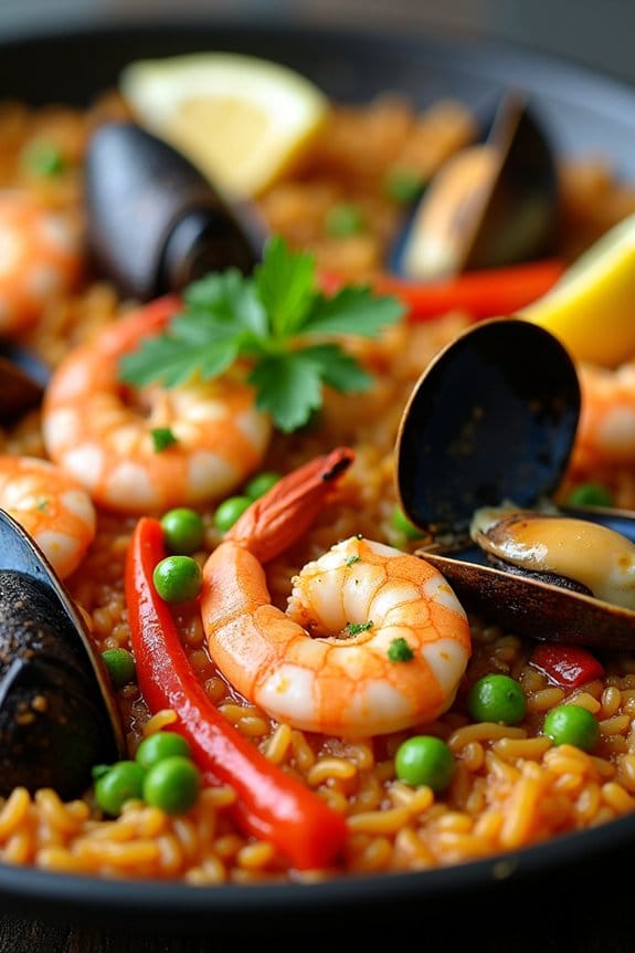 festive seafood paella recipe
