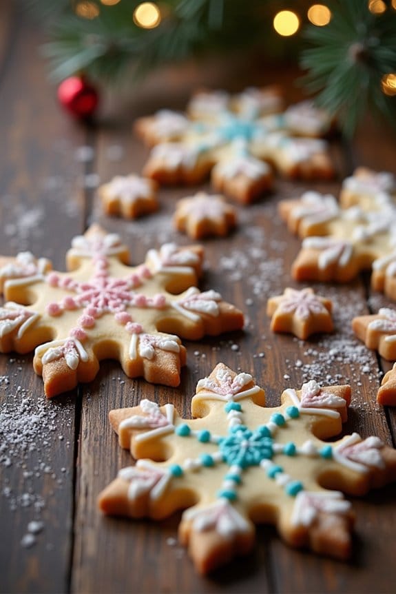 festive snowflake sugar cookies