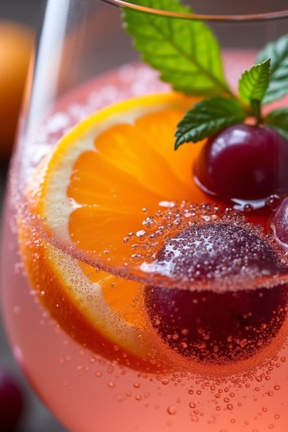 festive sparkling grape punch
