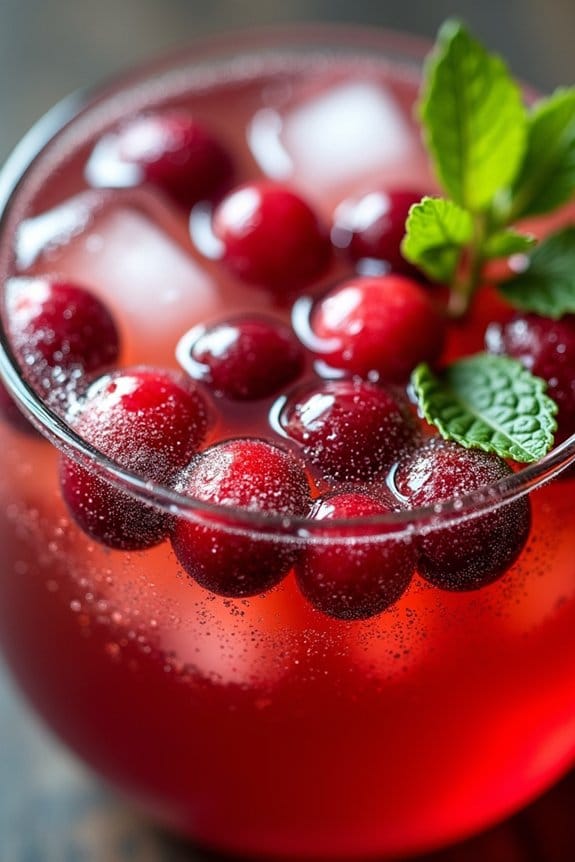 festive sparkling holiday punch
