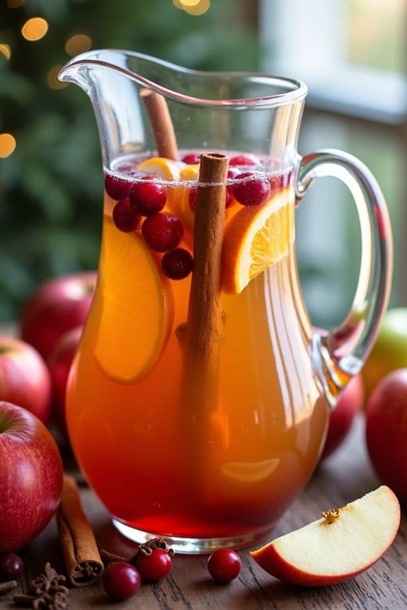 festive spiced apple cider sangria