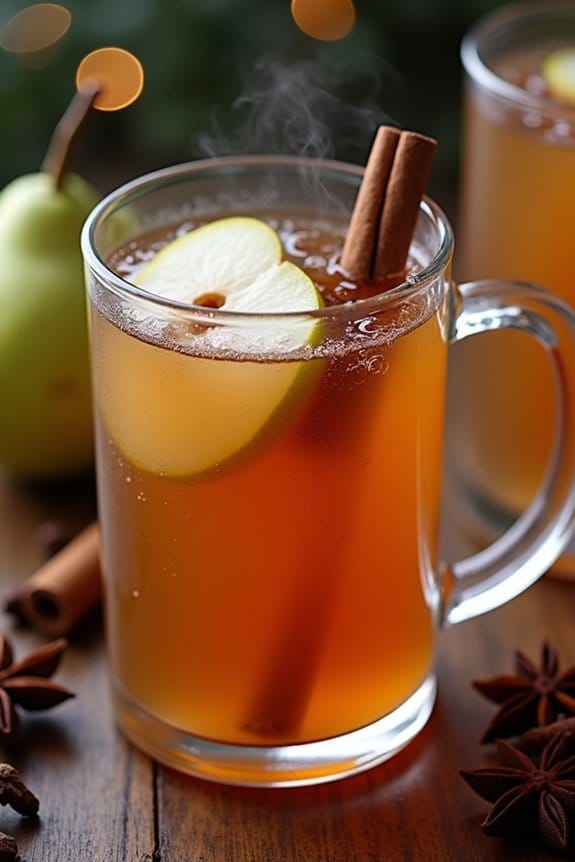 festive spiced pear cider