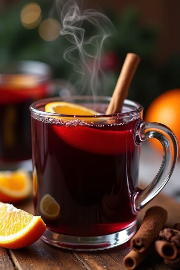 festive spiced red wine