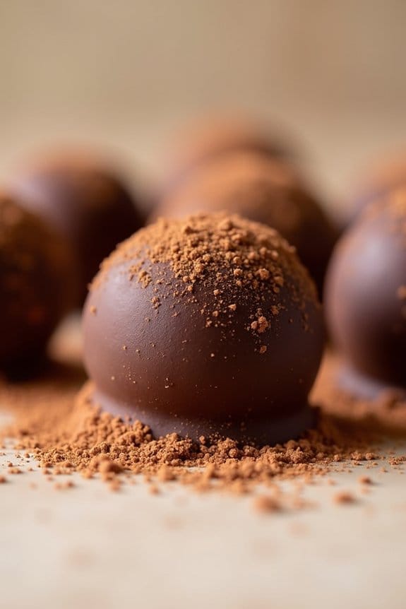 festive spiced rum truffles