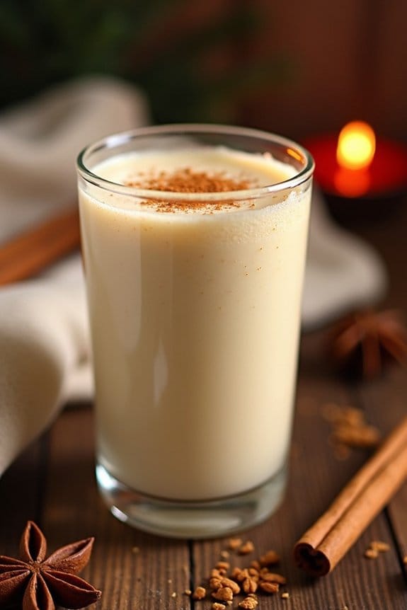 festive spiced vegan eggnog