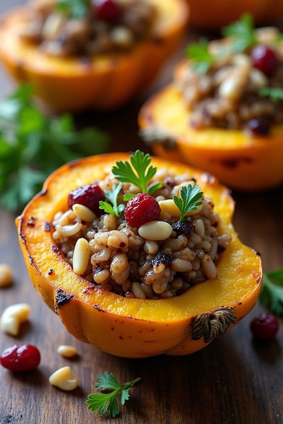 festive stuffed acorn squash