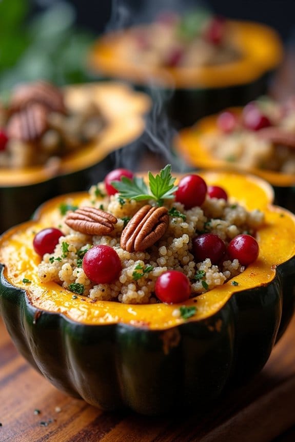 festive stuffed acorn squash