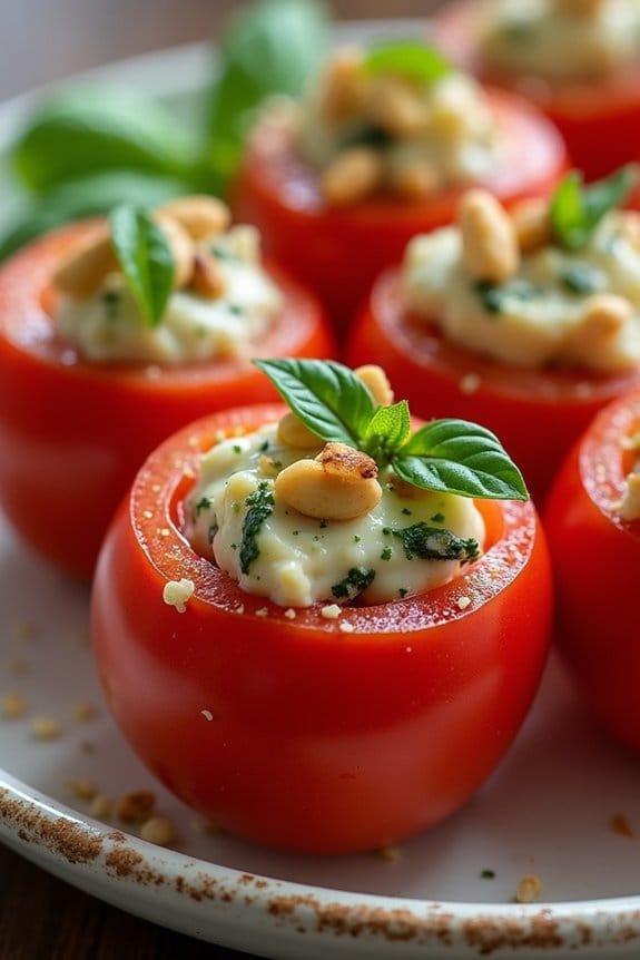 festive stuffed cherry tomatoes