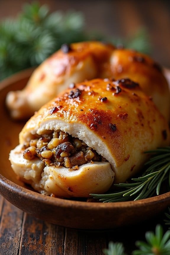 festive stuffed chicken recipe
