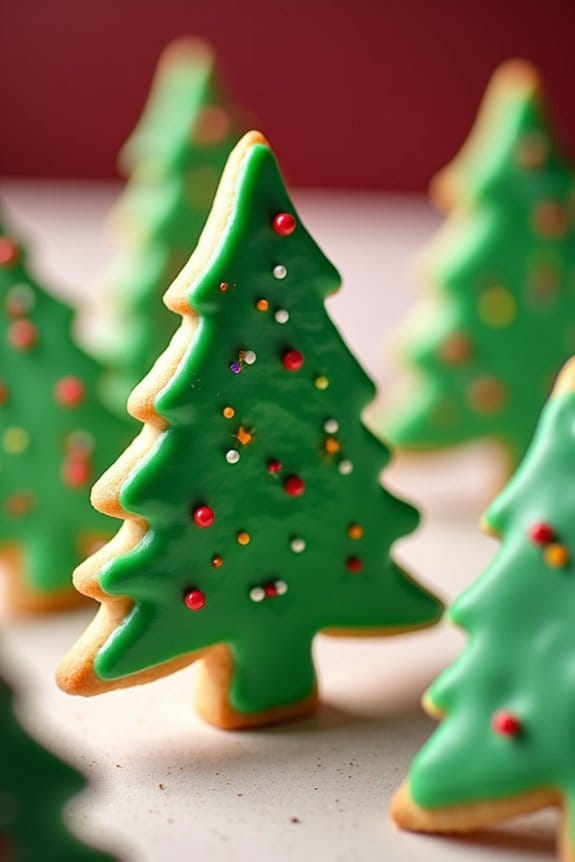 festive sugar cookie trees
