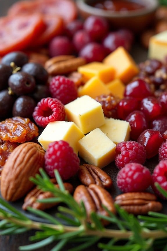 festive sweet and spicy board