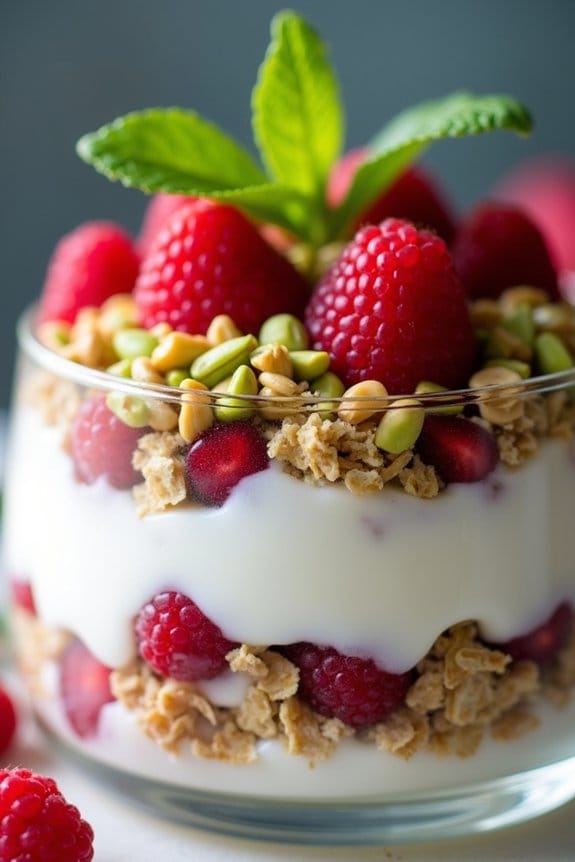 festive trifle with yogurt