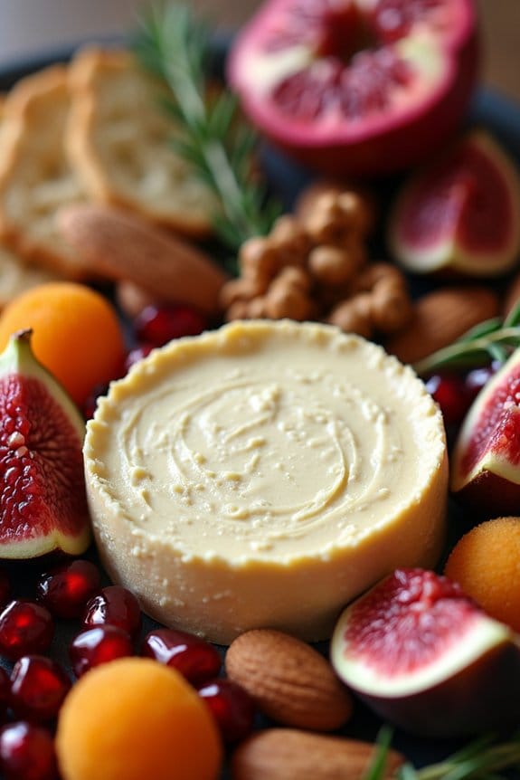 festive vegan cheese platter