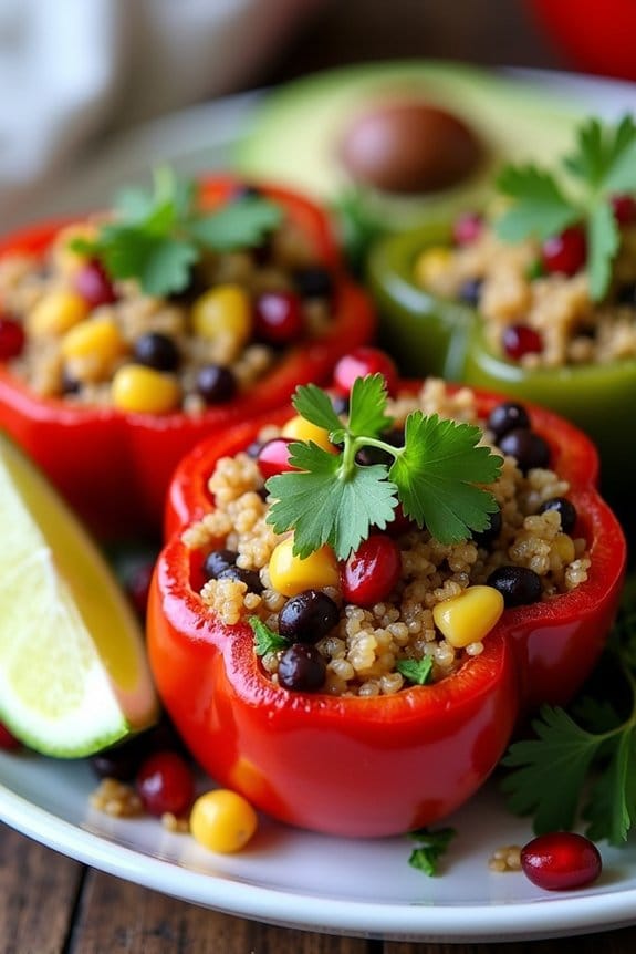 festive vegan stuffed peppers