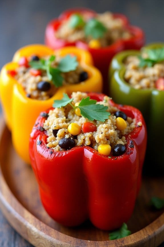 festive vegan stuffed peppers