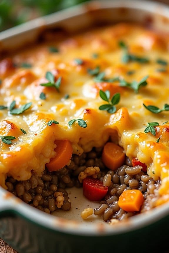 festive vegetarian holiday casserole