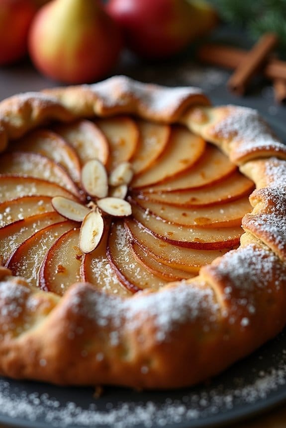 festive vegetarian pear galette