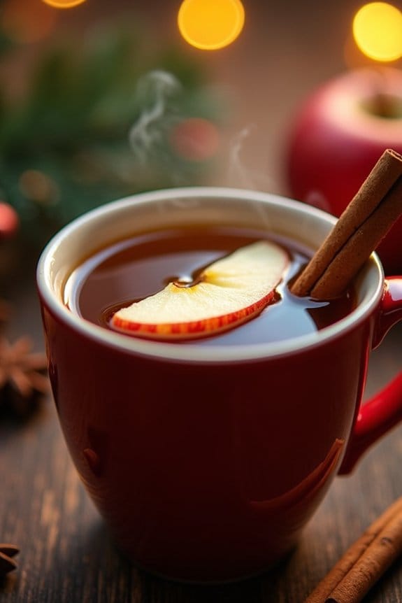 festive warm apple cider