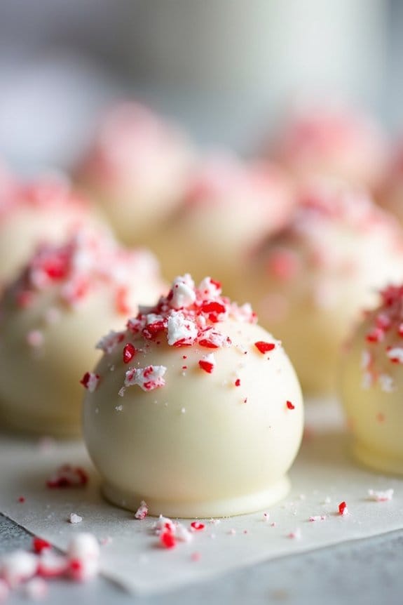 festive white chocolate truffles