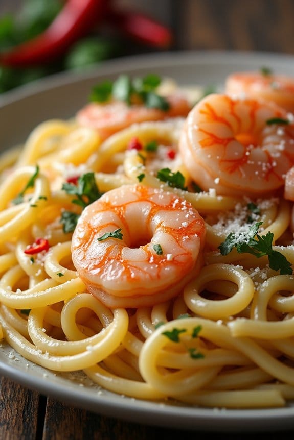 garlic butter shrimp pasta