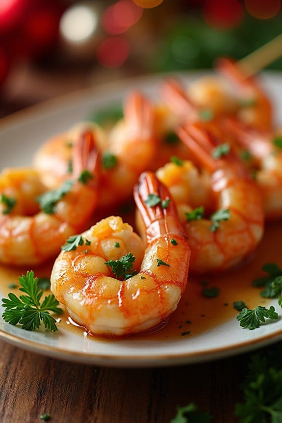 garlic butter shrimp skewers