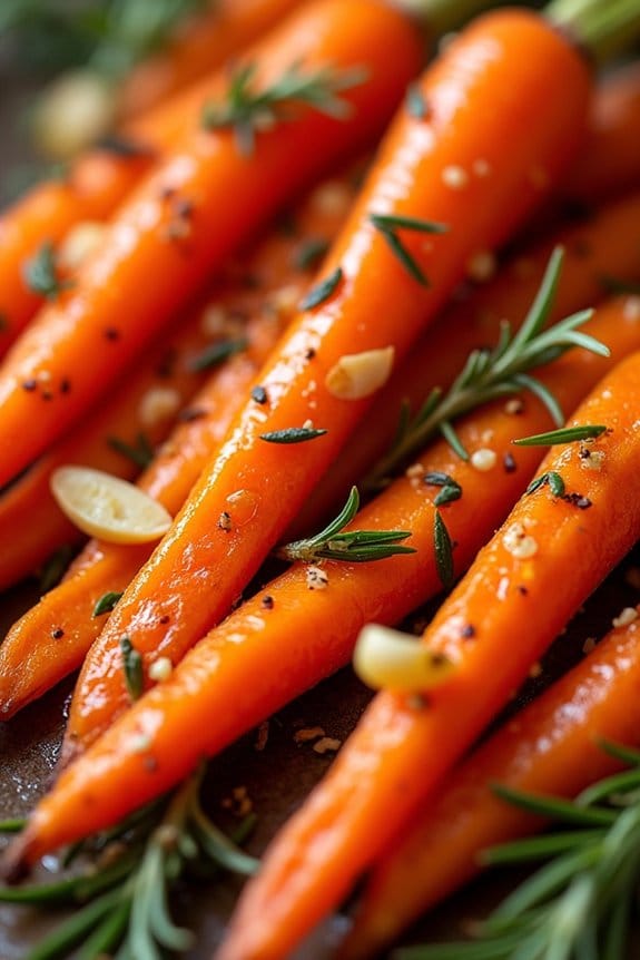 garlic herb roasted carrots