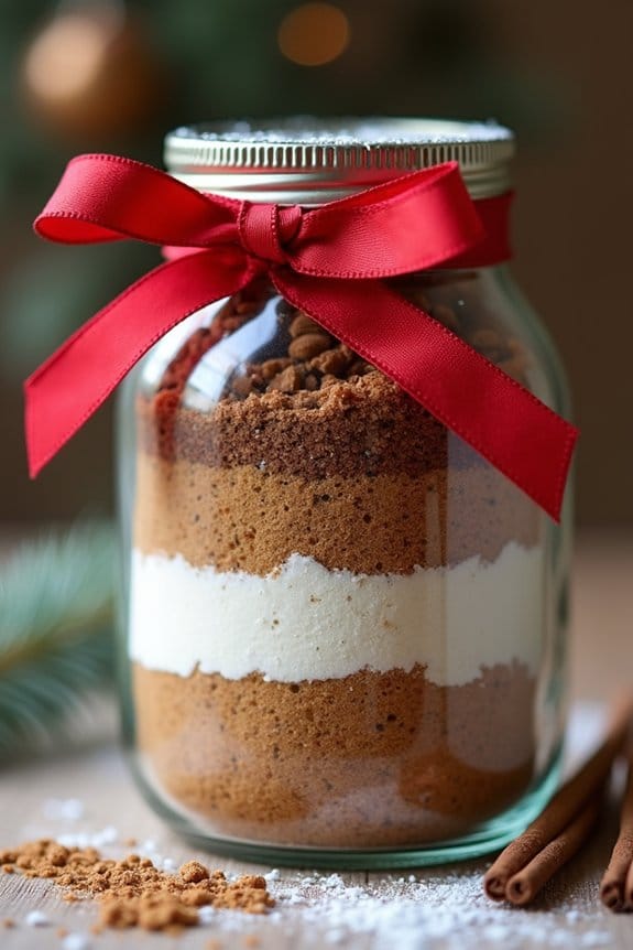 gingerbread cookie gift jar