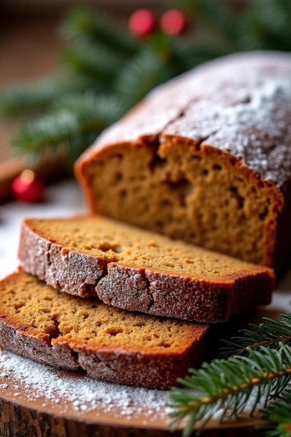 gluten free festive gingerbread loaf