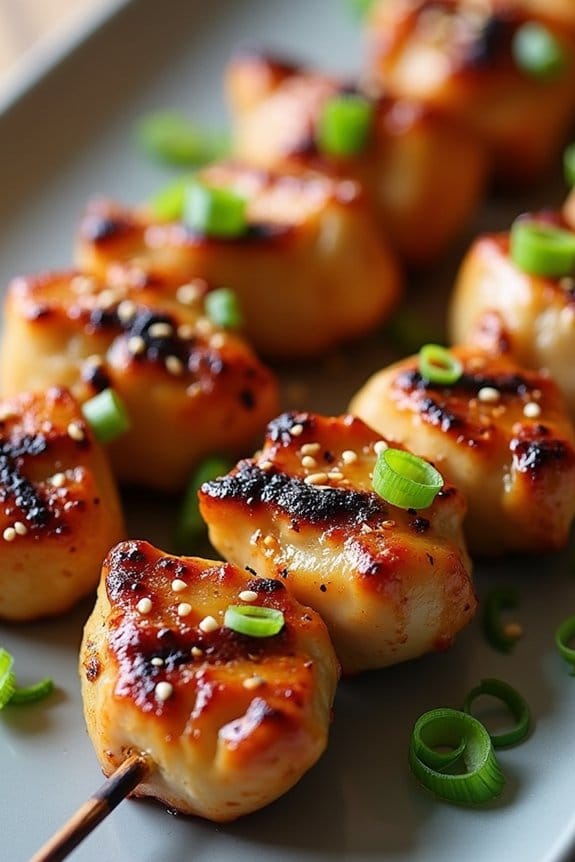 gluten free ginger chicken skewers