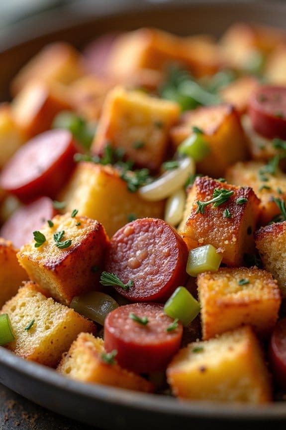 gluten free sausage apple stuffing