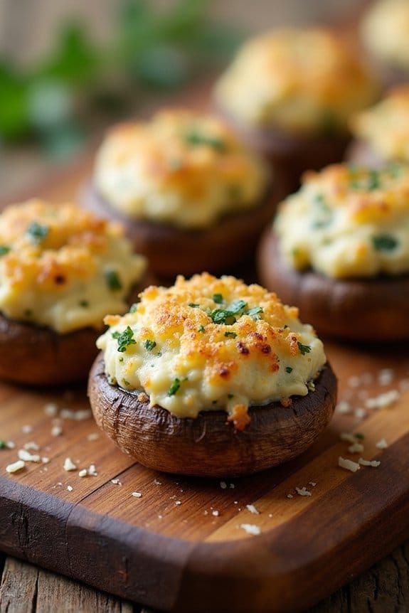 gluten free savory stuffed mushrooms