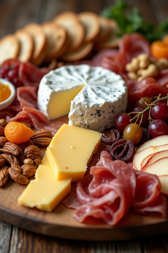 gourmet cheese and meats