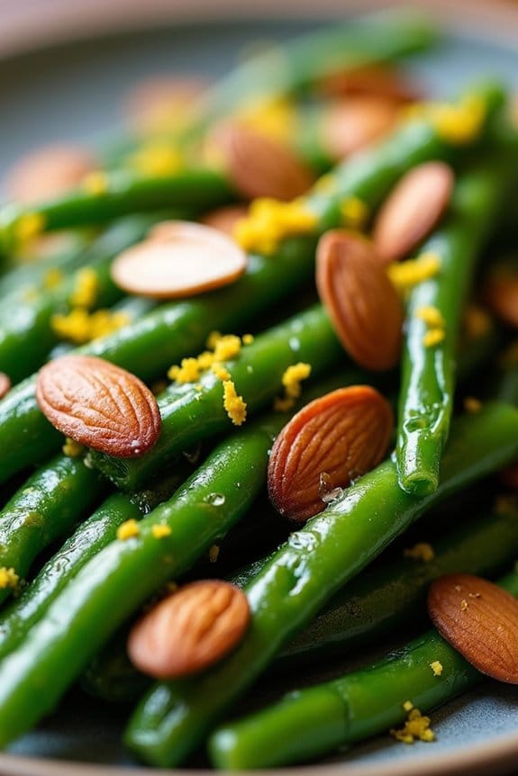 green beans with lemon zest