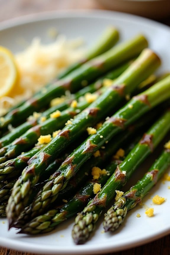 grilled asparagus with lemon zest
