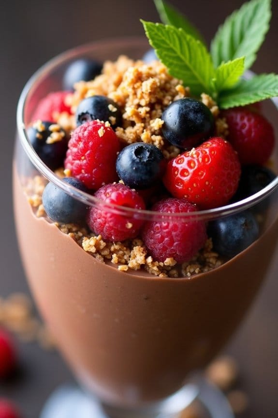 guilt free chocolate avocado trifle