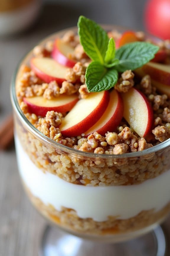 healthy apple quinoa trifle