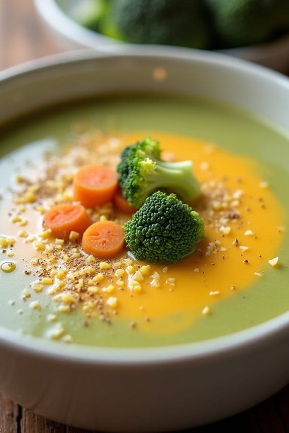 healthy broccoli cheddar soup