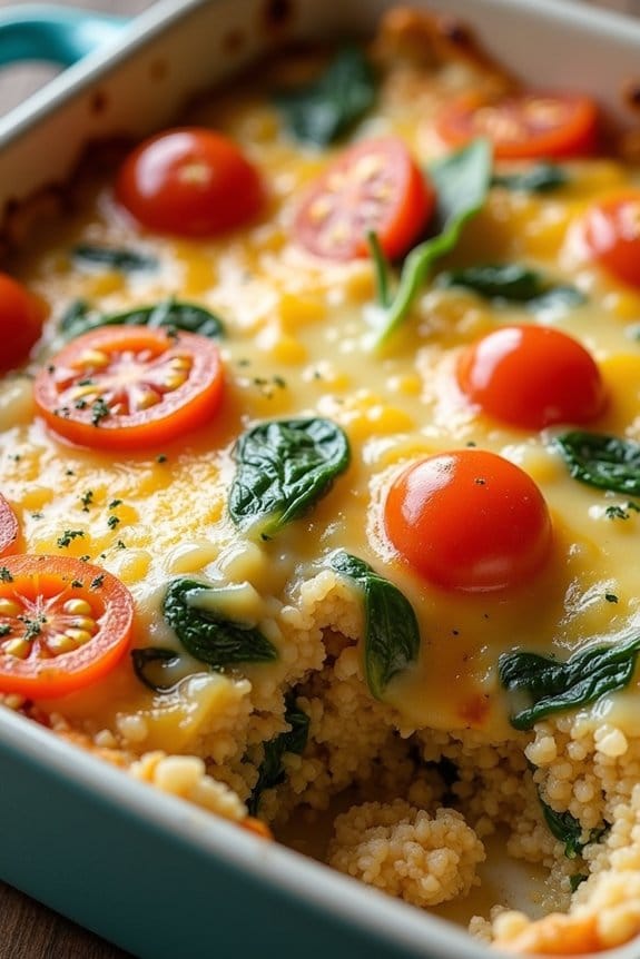 healthy chicken spinach bake