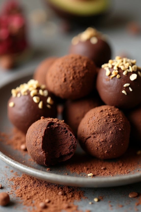 healthy chocolate avocado truffles