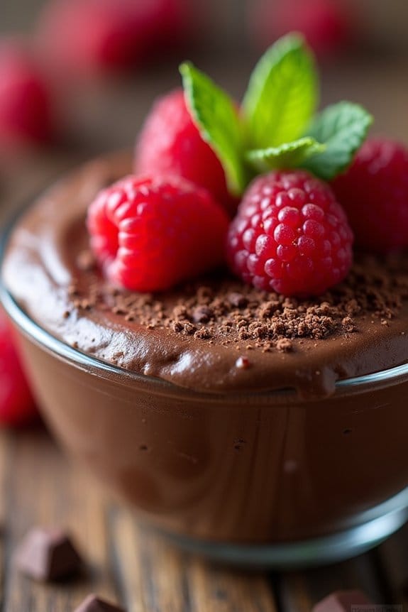healthy dark chocolate mousse