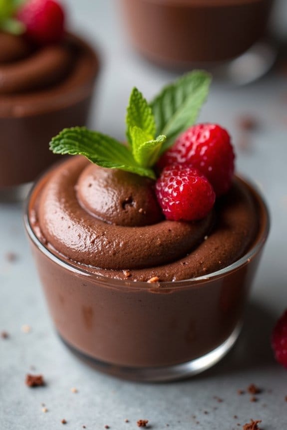 healthy dark chocolate mousse