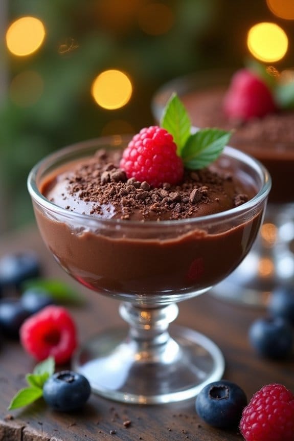 healthy dark chocolate mousse