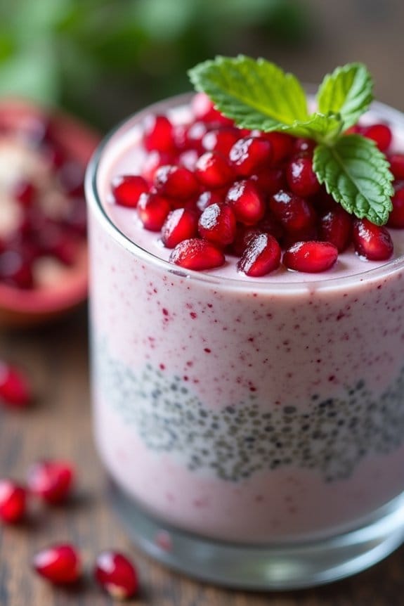 healthy festive chia pudding