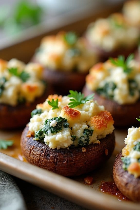 healthy festive mushroom bites