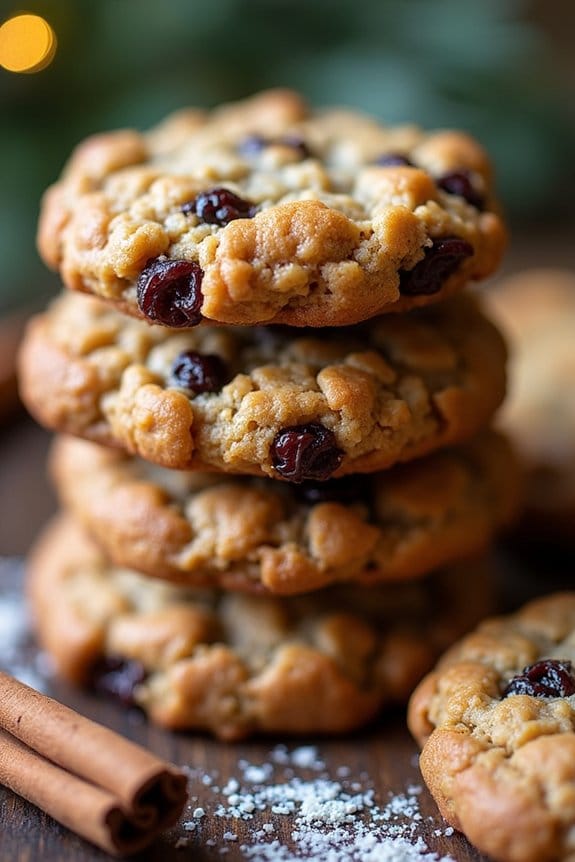 healthy festive oatmeal cookies
