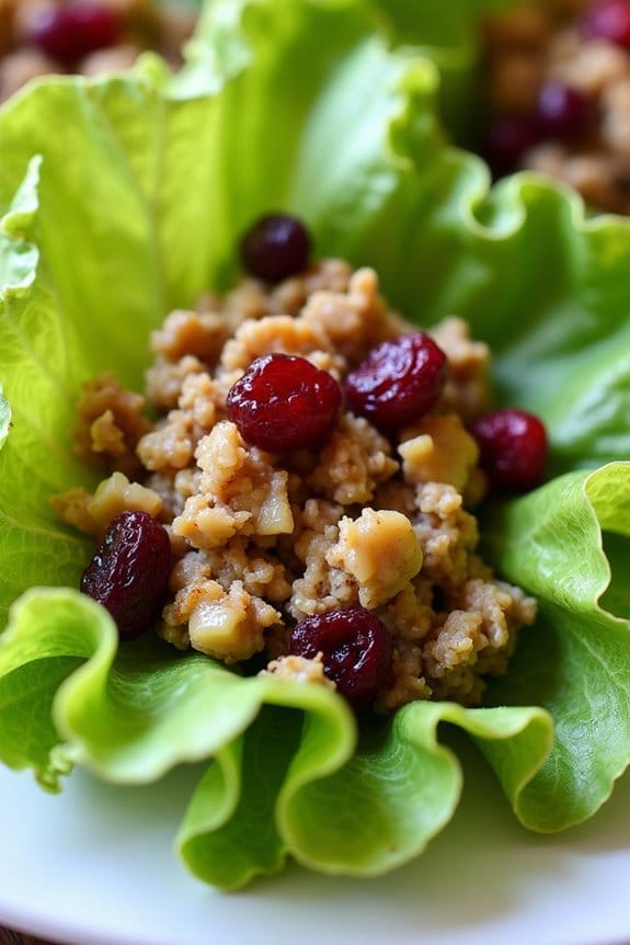 healthy festive turkey wraps