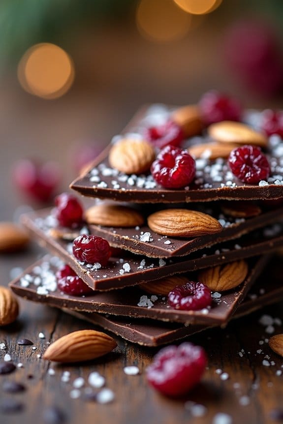 healthy holiday chocolate bark