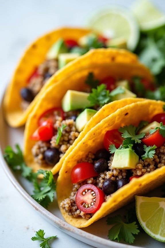 healthy quinoa black bean tacos